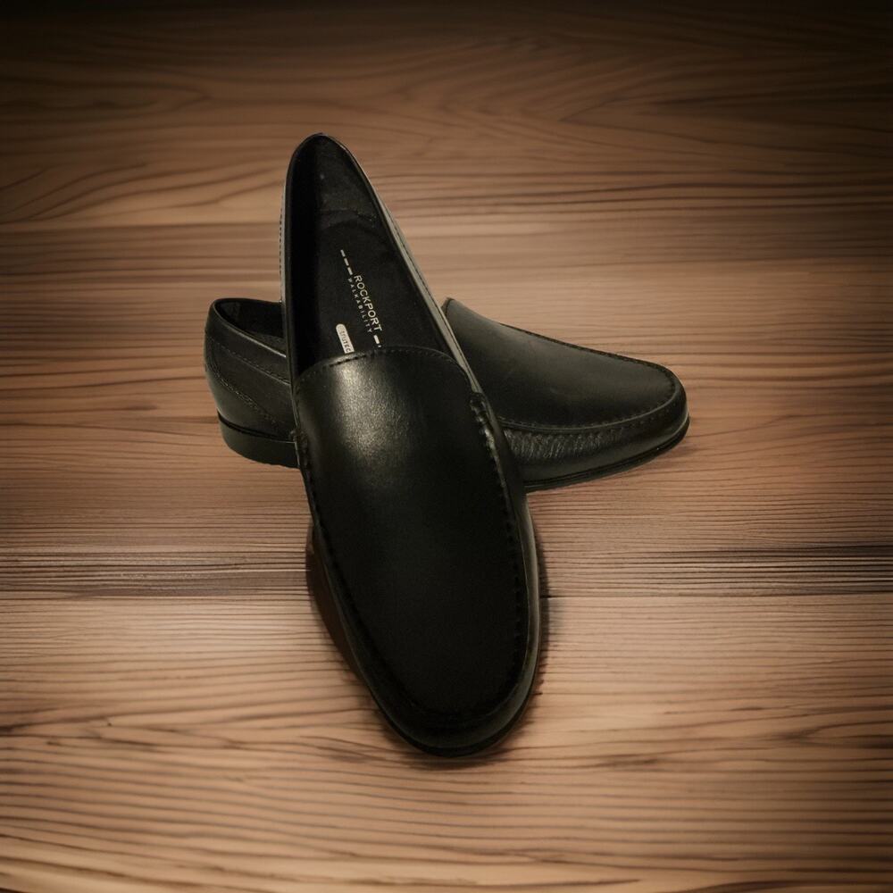 Rockport Walkability Tru Tech Classic Venetian Loafer Shoe SZ 10.5 Black Slip On